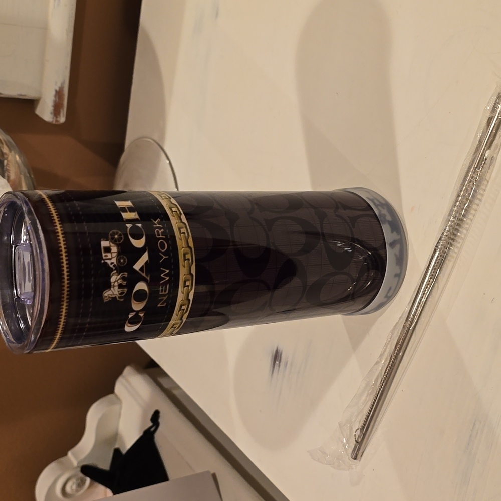 NIB Insulated 20 Oz. Tumbler With Metal Straw And Cleaning Brush - Picture 4 of 6